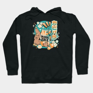 Capybara Japanese Orange Juice by Tobe Fonseca Hoodie